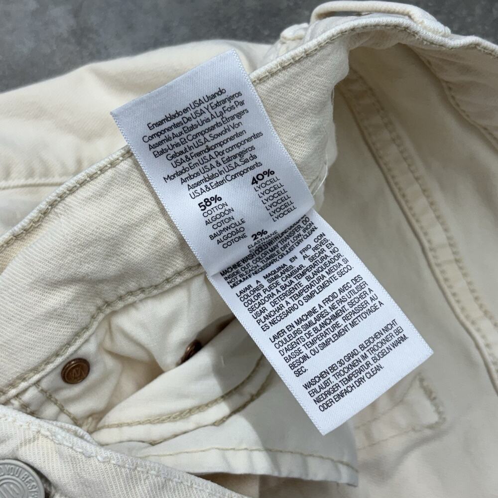 Mother The Iinsider Crop Step Fray Jeans In Chalk Ivory Womens 32 - Picture 12 of 12